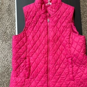 Hot pink puffer vest